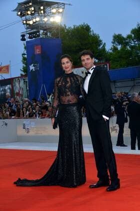 74th Venice Film Festival 2017, Red Carpet Film Ammore E Malavita . Pictured: Giampaolo Morelli, Gloria Bellicchii  Copyright: xSimonexComi Veneziax xIPAx xVeneziax