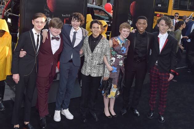 Jaeden Lieberher, Jeremy Ray Taylor, Finn Wolfhard, Jack Dylan Grazer, Sophia Lillis, Chosen Jacobs und Wyatt Oleff bei der Premiere des Kinofilms It Es im TCL Chinese Theatre, Hollywood. Los Angeles, 05.09.2017 Foto:xD.xStarbuckx xFuturexImage