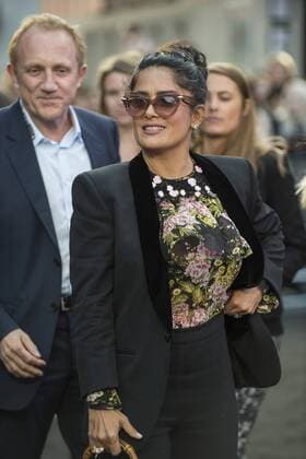 Mother UK Premiere London, UK. Salma Hayek and Francois-Henri Pinault at the Mother! UK premiere at Odeon Leicester Square . 6th September 2017. LMK386-S655-060917 