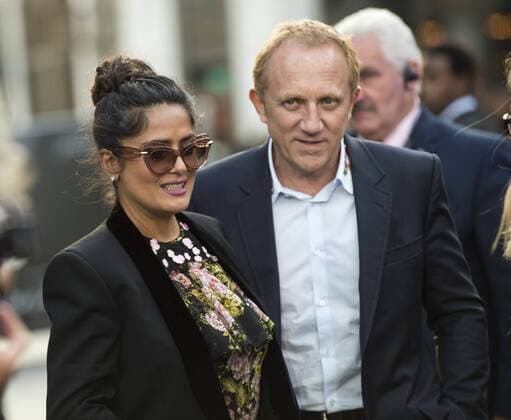 Mother UK Premiere London, UK. Salma Hayek and Francois-Henri Pinault at the Mother! UK premiere at Odeon Leicester Square . 6th September 2017. LMK386-S655-060917 