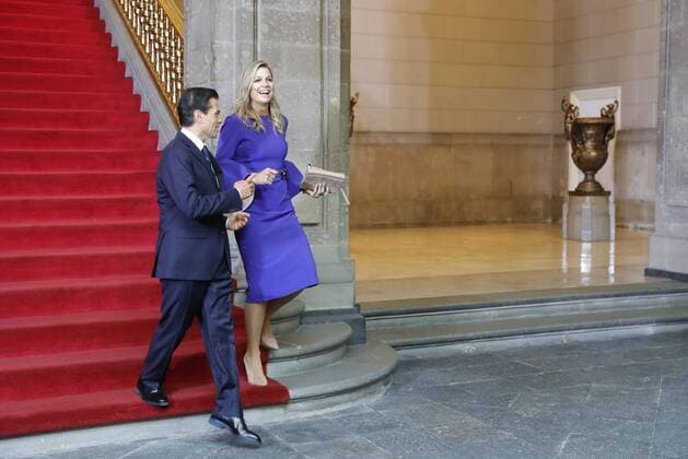Mexican President, Enrique Pena Nieto (L), chats with Queen Maxima of the Netherlands during their meeting at the National Palace in Mexico City, Mexico, 07 September 2017. The Queen will attend the 3rd International Forum for Financial Inclusion. QUEEN MAXIMA VISITS MEXICO !ACHTUNG: NUR REDAKTIONELLE NUTZUNG!  Copyright: xJoséxMéndezx MEX21 20170907-636404047092281689