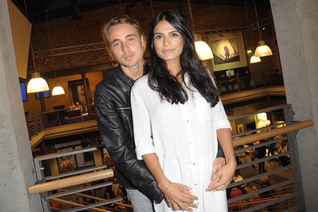 Constantin from Jascheroff Girlfriend Haleh Esbak Arrival to Premiere the create We already in Cinema the Kulturbrauerei in Berlin at 07 09 2017