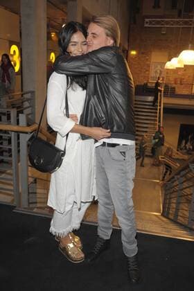 Constantin from Jascheroff with Girlfriend Haleh Esbak Arrival to Premiere the create We already in Cinema the Kulturbrauerei in Berlin at 07 09 2017