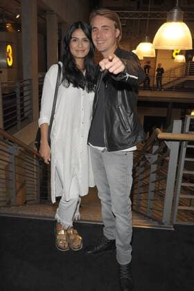 Constantin from Jascheroff with Girlfriend Haleh Esbak Arrival to Premiere the create We already in Cinema the Kulturbrauerei in Berlin at 07 09 2017