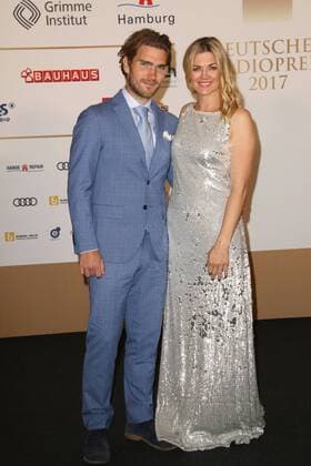 Nina Bott and Benjamin Baarz at the award Ceremony German Radio price 2017 at 7 09 2017 in Hamburg German Radio price 2017 in Hamburg