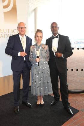 Hamburg Joachim Knuth Nina Zimmermann and Yared Dibaba award Ceremony German Radio price in the Elbphilharmonie Hamburg at 7 9 2017