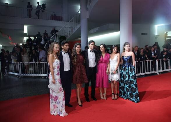 September 7, 2017 - Venice, Italy - Venice, Italy. 07 September, 2017: Alexia Chardard, Ophelie Bau, Shain Boumedine, Mel Einda El Asfour, Hafsia Herzi walks the red carpet ahead of the Mektoub, My Love: Canto Uno screening during the 74th Venice Film Festival Venice Italy  - ZUMAn230 20170907_zaa_n230_491 Copyright: xMatteoxChinellatox