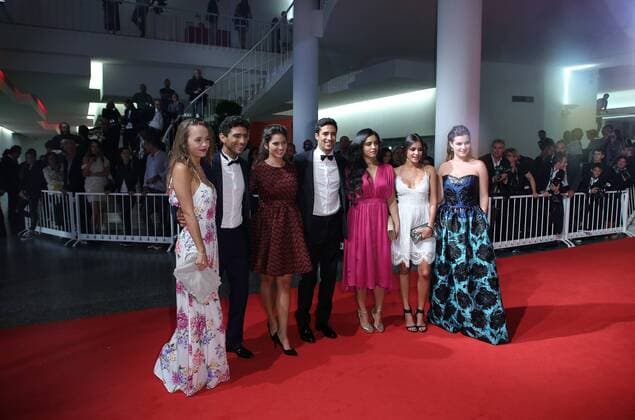 September 7, 2017 - Venice, Italy - Venice, Italy. 07 September, 2017: Alexia Chardard, Ophelie Bau, Shain Boumedine, Mel Einda El Asfour, Hafsia Herzi walks the red carpet ahead of the Mektoub, My Love: Canto Uno screening during the 74th Venice Film Festival Venice Italy  - ZUMAn230 20170907_zaa_n230_481 Copyright: xMatteoxChinellatox