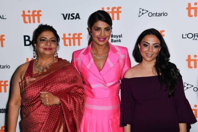 September 7, 2017 - Toronto, Ontario, Canada - MADHU CHOPRA, PRIYANKA CHOPRA and PAKHI TYREWALA attend the Pahuna: The Little Visitors premiere during the 2017 Toronto International Film Festival at Scotiabank Theatre on September 7, 2017 in Toronto, Canada Toronto Canada - ZUMAv53_ 20170907_zaf_v53_012 Copyright: xIgorxVidyashevx