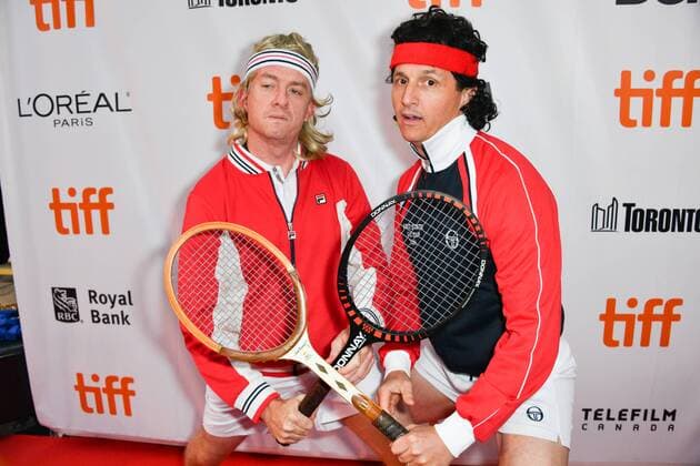 September 7, 2017 - Toronto, Ontario, Canada - TIM LEAGUE (L) AND TOM QUINN attend the Borg McEnroe premiere during the 2017 Toronto International Film Festival at Roy Thomson Hall on September 7, 2017 in Toronto, Canada. Toronto Canada - ZUMAv53_ 20170907_zaf_v53_034 Copyright: xIgorxVidyashevx