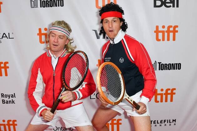 September 7, 2017 - Toronto, Ontario, Canada - TIM LEAGUE (L) AND TOM QUINN attend the Borg McEnroe premiere during the 2017 Toronto International Film Festival at Roy Thomson Hall on September 7, 2017 in Toronto, Canada. Toronto Canada - ZUMAv53_ 20170907_zaf_v53_039 Copyright: xIgorxVidyashevx