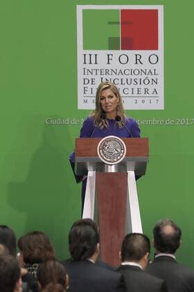 Königin Maxima in Mexiko Stadt September 7, 2017 - EUM20170907NAC20.JPG.CIUDAD DE MEXICO PresidentPresidente-EPN.- La reina de Paises Bajos, Maxima Zorreguieta, durante la inauguracion del Tercer Foro Internacional de Inclusion Financiera Mexico 2017, 7 de septiembre de 2017, Palacio Nacional. Foto: Agencia EL UNVIERSALAlejandro AcostaJMA.  - ZUMAu78_ 20170907_zaf_u78_048 Copyright: xElxUniversalx