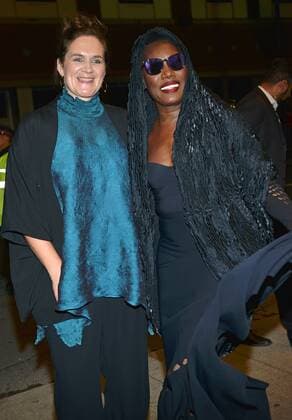 Grace Jones (R) and director Sophie Fiennes attend the world premiere of the documentary Grace Jones: Bloodlight and Bami on opening night of the 42nd Toronto International Film Festival at the Elgin Theatre in Toronto, Canada on September 7, 2017.  TOR2017090710 CHRISTINExCHEW