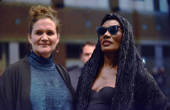 Grace Jones (R) and director Sophie Fiennes attend the world premiere of the documentary Grace Jones: Bloodlight and Bami on opening night of the 42nd Toronto International Film Festival at the Elgin Theatre in Toronto, Canada on September 7, 2017.  TOR2017090711 CHRISTINExCHEW