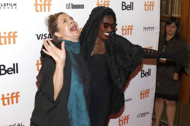 Director Sophie Fiennes and Grace Jones attending The Grace Jones and Bami Premiere during The 42nd Toronto International Film Festival AT Elgin Theatre ON September 07 2017 in Toronto Canada Foto:xR.xWagnerx xFuturexImage