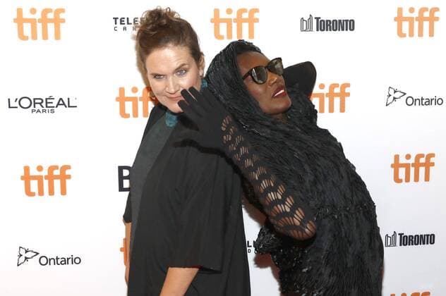 Director Sophie Fiennes and Grace Jones attending The Grace Jones and Bami Premiere during The 42nd Toronto International Film Festival AT Elgin Theatre ON September 07 2017 in Toronto Canada Foto:xR.xWagnerx xFuturexImage