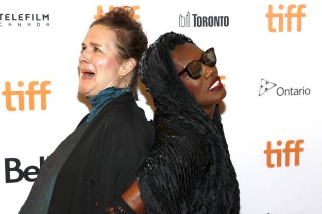 Director Sophie Fiennes and Grace Jones attending The Grace Jones and Bami Premiere during The 42nd Toronto International Film Festival AT Elgin Theatre ON September 07 2017 in Toronto Canada Foto:xR.xWagnerx xFuturexImage