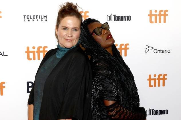 Director Sophie Fiennes and Grace Jones attending The Grace Jones and Bami Premiere during The 42nd Toronto International Film Festival AT Elgin Theatre ON September 07 2017 in Toronto Canada Foto:xR.xWagnerx xFuturexImage