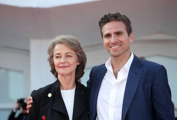 September 8, 2017 - Venice, Italy - Venice, Italy. 08 September, 2017. Charlotte Rampling and Andrea Pallaoro walking thered carpet of the movie Hannah presented in competition at the 74th Venice Film Festival Venice Italy  - ZUMAn230 20170908_zaa_n230_435 Copyright: xMatteoxChinellatox