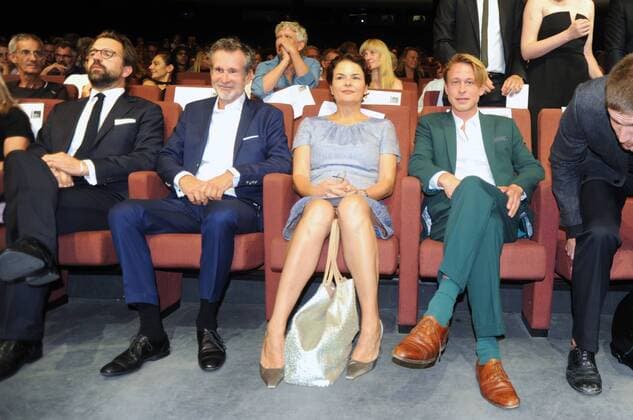 74 Film Festival in Venice Italy Rick Ostermann Ulrich Matthes Barbara Auer and Felix from Bredow in Cinema after the Red Carpet to German Film War from Zhivago Film Berlin 74th Film Festival Venice Mostra Del Cinema Biennial Venezia Italy