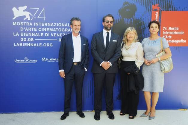 74 Film Festival in Venice Italy Ulrich Matthes Rick Ostermann Dr Barbara Buhl Barbara Auer the Red Carpet to German Film War from Zhivago Film Berlin 74th Film Festival Venice Mostra Del Cinema Biennial Venezia Italy