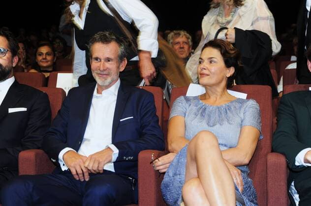 74 Film Festival in Venice Italy Ulrich Matthes and Barbara Auer after the Red Carpet in Cinema at the Film premiere to German Movie War 74th Film Festival Venice Mostra Del Cinema Biennial Venezia Italy