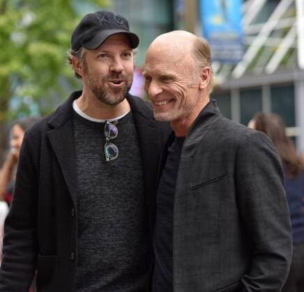 Jason Sudeikis (L) and Ed Harris attend the premiere of Kodachrome at the Princess of Wales Theatre during the Toronto International Film Festival in Toronto, Canada on September 8, 2017.  TOR2017090862 CHRISTINExCHEW