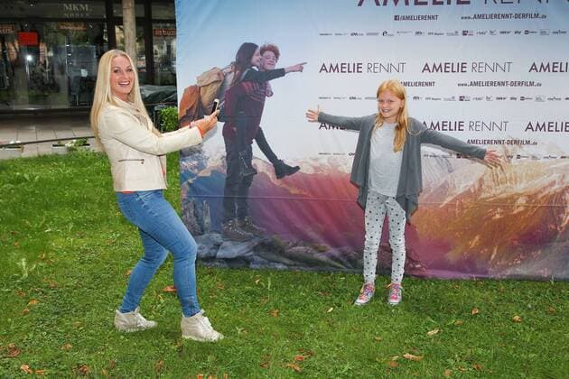Eva Gruenbauer with Daughter Amelie Film premiere Amelie Run in Rio Filmpalast in Munich at 09 08 2017