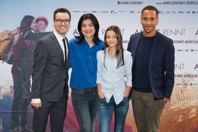 Tobias Wiemann Director Jasmin Mia Jerry Hoffmann Film premiere Amelie Run in Rio Filmpalast in Munich at 09 08 2017