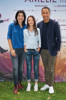 Tobias Wiemann Director Jasmin Mia Jerry Hoffmann Film premiere Amelie Run in Rio Filmpalast in Munich at 09 08 2017