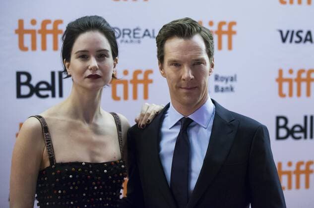 (170910) -- TORONTO, Sept. 10, 2017 -- Actor Benedict Cumberbatch (R) and actress Katherine Waterston attend the premiere of the film The Current War at Princess of Wales Theatre during the 2017 Toronto International Film Festival in Toronto, Canada, Sept. 9, 2017. ) CANADA-TORONTO-FILM FESTIVAL-THE CURRENT WAR ZouxZheng 