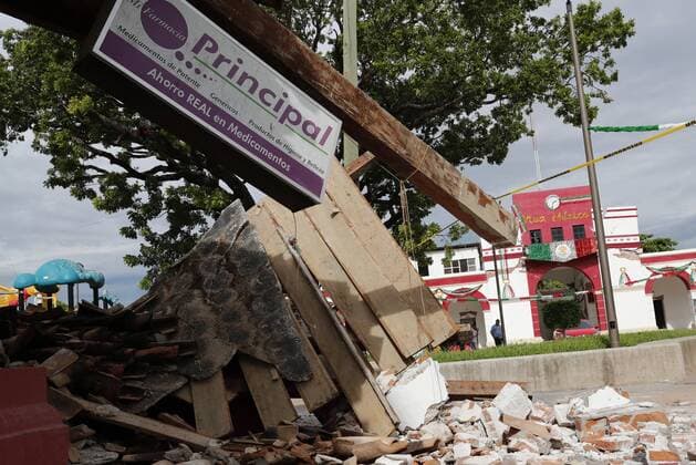 A view of the damages caused by the earthquake in Ixtaltepec, Oaxaca, Mexico, 10 September 2017. The death toll after the earthquake registered past 07 September rose from 65 to 90. The death toll after the earthquake rises to 90 in Mexico !ACHTUNG: NUR REDAKTIONELLE NUTZUNG!  Copyright: xJorgexNúnezx IXT002 20170910-636406699569518936