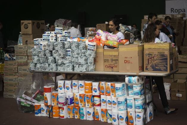 September 11, 2017 - Mexico City, Mexico City, MX - The First Lady of Mexico and president of DIF (National System for Integral Family Development) Angelica Rivera during a press conference about the supplies that will be sent fot the earthquakes victims. Mexico City MX - ZUMAa136 20170911_zap_a136_007 Copyright: xJoelxAlvarezx