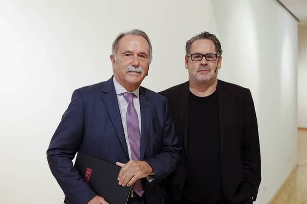 12 09 2017 Berlin Germany Announced the this year Prize winners the International KUNSTPREISES Praemium Imperiale through the Japan Art Association Photo V l Prof Dr H C Klaus Dieter Lehmann President the Goethe Institute and international Consultants the Praemium Imperiale and Udo Kittelmann Curator and Director the National Gallery Berlin MR: N