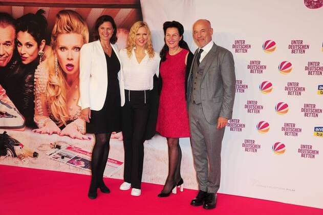 Ilse Aigner Veronica Ferres Bettina Reitz and Heiner Lauterbach at the under German Beds Film Premiere at 12 09 2017 in Munich under German Beds Film Premiere in Munich 2017