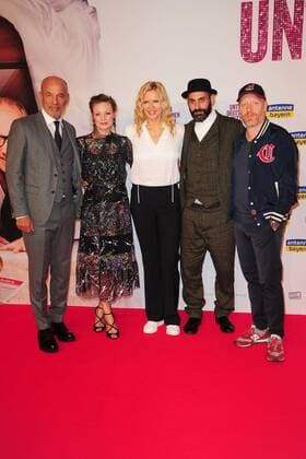 Heiner Lauterbach Magdalena Boczarska Veronica Ferres Eray Egilmez and Simon Black at the under German Beds Film Premiere at 12 09 2017 in Munich under German Beds Film Premiere in Munich 2017