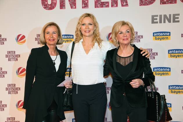 Jimmy Blacksmith Veronica Ferres and Liz Mohn under German Beds Mathäser Filmpalast Cinema Film Television 12 September 2017