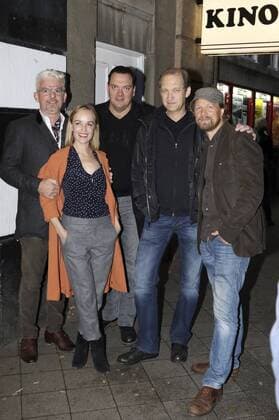 Heinz Strunk Friederike Kempter Charly Hübner Peter Heinrich Brix and Lars Jessen at the Premiere the Television Jürgen Today will lived in Abaton Cinema Hamburg 12 09 2017 Foto:xC.xTamckex xFuturexImage