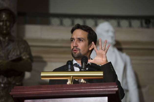 Sep 12, 2017 - Washington, District Of Columbia, U.S. - LIN-MANUEL MIRANDA speaks about the arts prior to receiving the 2017 Freedom Award from the United States Capitol Historical Society (USCHS) at the United States Capitol. Washington U.S.  - ZUMA 20170912_mda_e113_014 Copyright: xAlexxEdelmanx