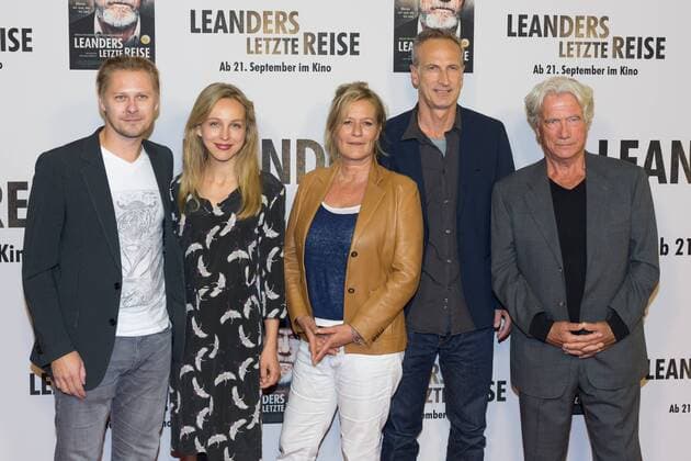 Tambet Petra Schmidt Schaller Susanne from Borsody Nick Baker Monteys Director and Juergen Prochnow German premiere from Leander last travel in Cinema in the Kulturbrauerei in Berlin at 13 09 2017 Premiere Leander last travel