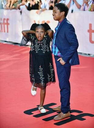 Serenity Brown (L) and Isaac Brown attend the world premiere of Kings at Roy Thomson Hall during the Toronto International Film Festival in Toronto, Canada on September 13, 2017.  TOR2017091313 CHRISTINExCHEW