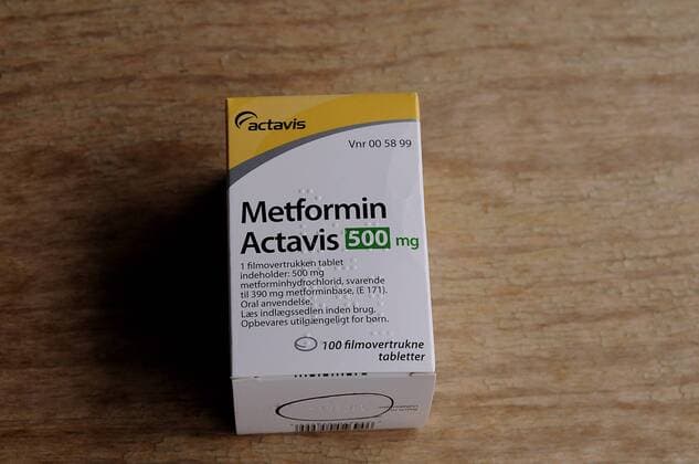 Copenhagen Denmark - 14 .September. 2017. Metformin actavis medicne for diabites. (Photo.Francis Dean Dean Pictures) 