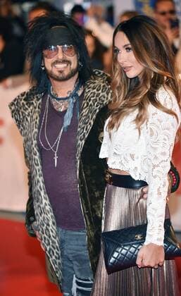 Motley Crue s Nikki Sixx and his wife Courtney Sixx attend the world premiere of Long Time Running at Roy Thomson Hall during the Toronto International Film Festival in Toronto, Canada on September 13, 2017.  TOR2017091330 CHRISTINExCHEW