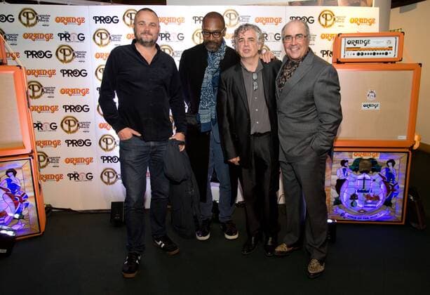 Al Murry, Lenny Henry and Danny Baker attend the Progressive Music Awards at the The Underglobe in London. SEPTEMBER 14th 2017  DFLx172091