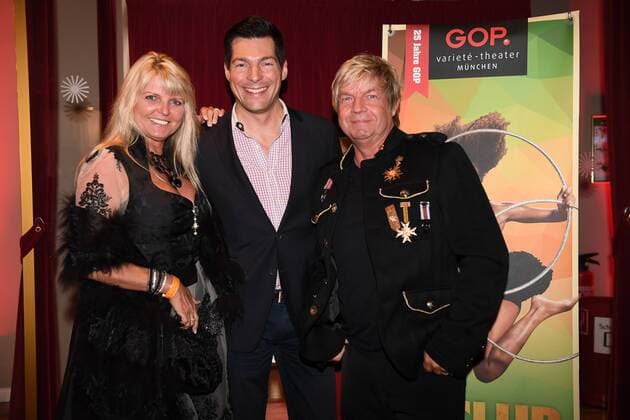 DJ and Gisela Kraus with Novel Staudt GOP Premiere Le Club GOP variet Theatre Show Munich 15 September 2017