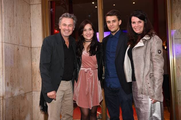 Timothy Peach with Wife NOCOLA Tiggeler and the Children Tiffany and Nelson Premiere Le Club GOP variet Theatre Show Munich 15 September 2017