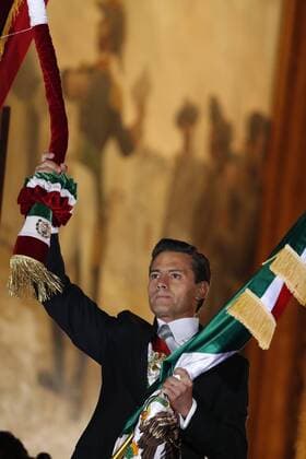 Unabhängigkeitstag in Mexiko September 15, 2017 - EUM20170916NAC12.JPG.CIUDAD DE MEXICO CommemorationsCelebraciones-Independencia.- El presidente de Mexico, Enrique Pena Nieto, durante el acto de Grito de Independencia , 15 de septiembre de 2017, Palacio Nacional. Foto: Agencia EL UNIVERSALCristopher Rogel BlanquetJMA  - ZUMAu78_ 20170915_zaf_u78_111 Copyright: xElxUniversalx