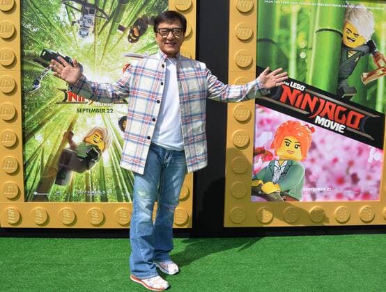 Cast member Jackie Chan, the voice of Master Wu and Mr. Wu in the animated comedy The Lego Ninjago Movie attend the premiere of the film at the Regency Village Theatre in the Westwood section of Los Angeles on September 16, 2017. Storyline: Six young ninjas are tasked with defending their island home, called Ninjago. By night, they re gifted warriors, using their skills and awesome fleet of vehicles to fight villains and monsters. By day, they re ordinary teens struggling against their greatest enemy: high school.  LAP2017091604 JIMxRUYMEN