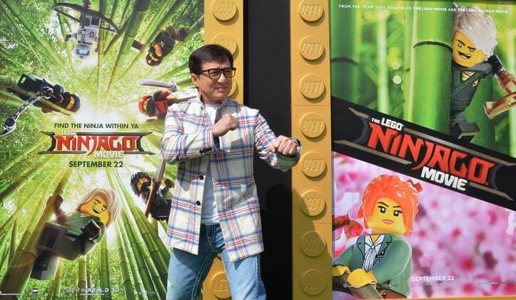 Cast member Jackie Chan, the voice of Master Wu and Mr. Wu in the animated comedy The Lego Ninjago Movie attend the premiere of the film at the Regency Village Theatre in the Westwood section of Los Angeles on September 16, 2017. Storyline: Six young ninjas are tasked with defending their island home, called Ninjago. By night, they re gifted warriors, using their skills and awesome fleet of vehicles to fight villains and monsters. By day, they re ordinary teens struggling against their greatest enemy: high school.  LAP2017091614 JIMxRUYMEN