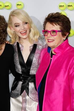 Emma Stone, Billie Jean King at the Premiere of Fox Searchlight Pictures Battle of the Sexes held at the Regency Village Theater in Westwood, CA, September 16, 2017.  Copyright: xJosephxMartinezx 33428_009JM